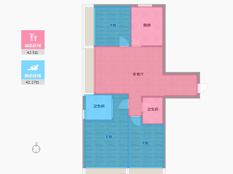 辽宁省-沈阳市-国瑞熙悦117m²-76.97-户型库-动静分区