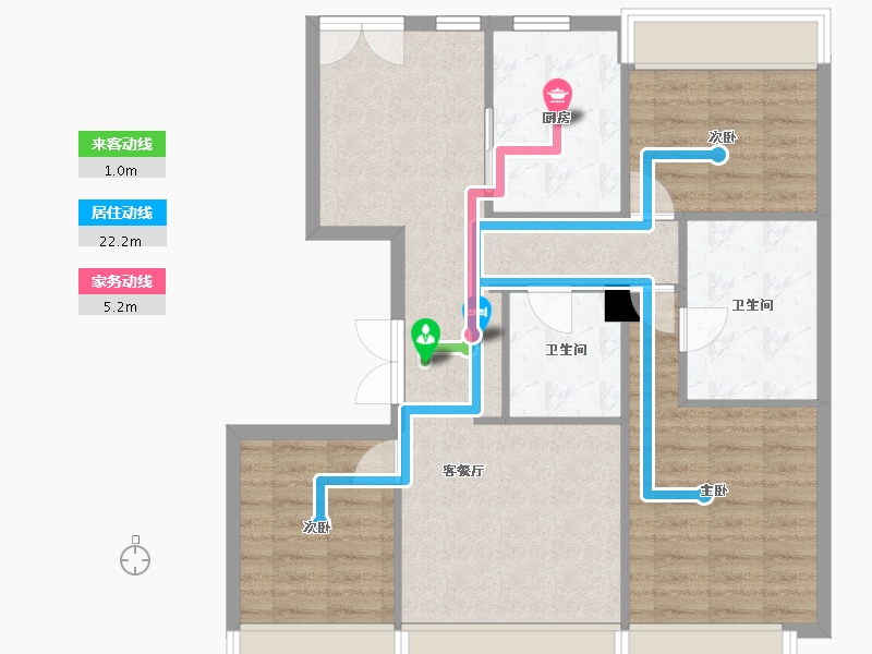 辽宁省-沈阳市-国瑞熙悦120m²-85.09-户型库-动静线