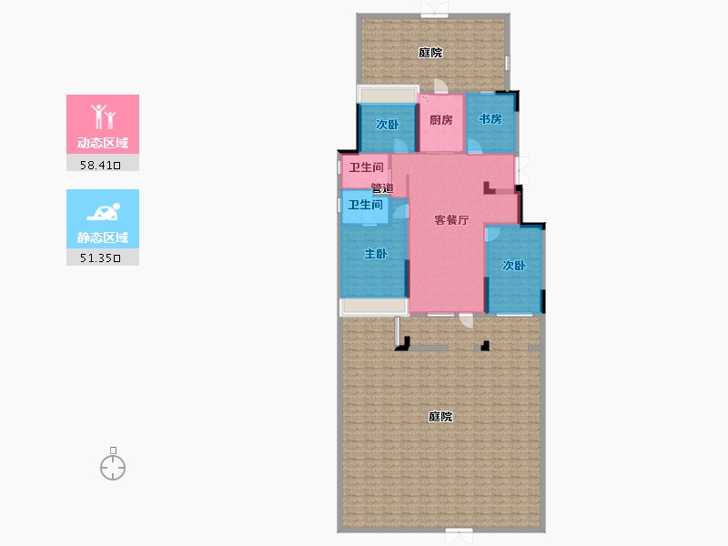 辽宁省-沈阳市-金地半山麓东望一街(G4,G6,G5,G8)号楼140m²-251.08-户型库-动静分区