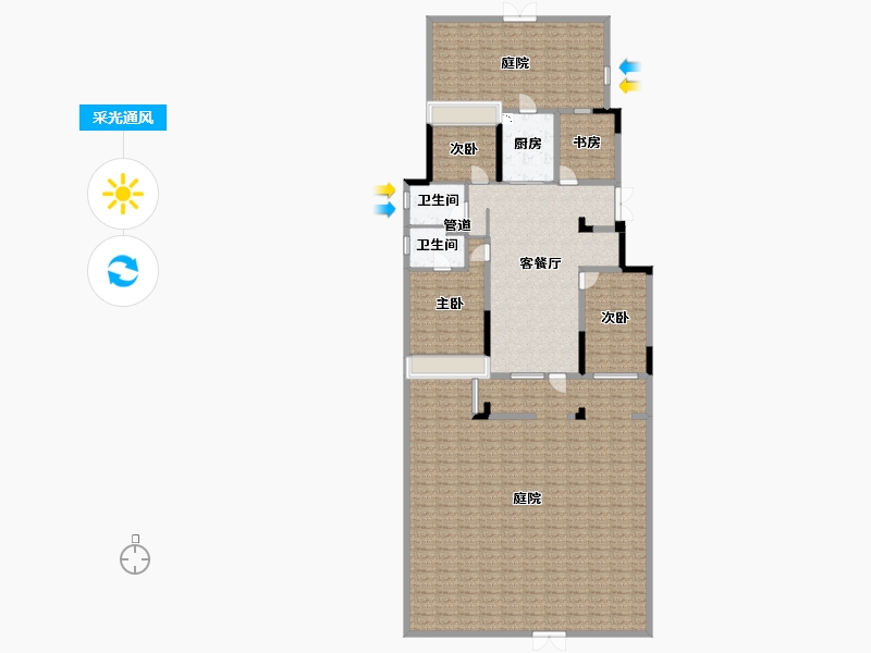 辽宁省-沈阳市-金地半山麓东望一街(G4,G6,G5,G8)号楼140m²-251.08-户型库-采光通风