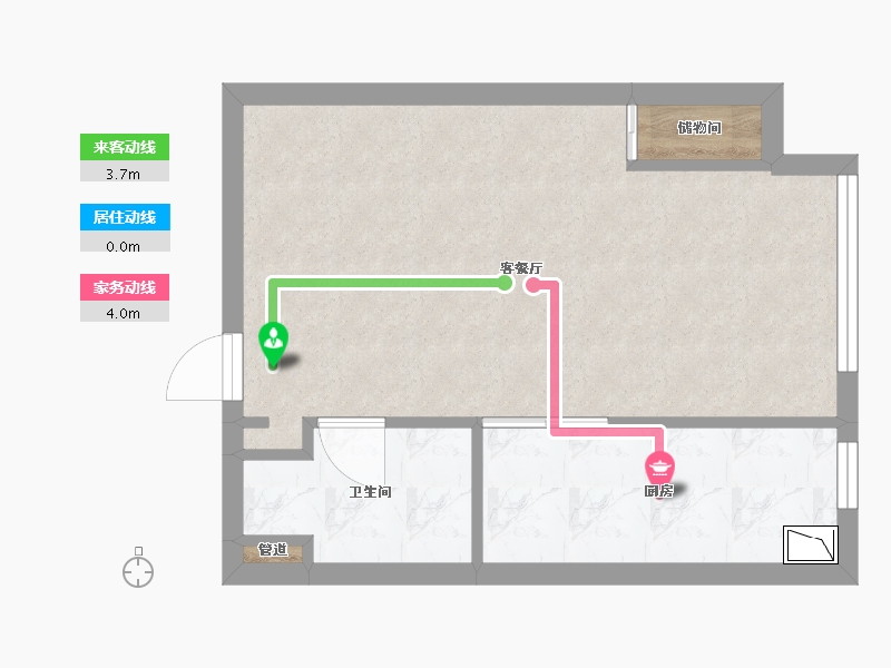 辽宁省-沈阳市-格林玫瑰湾长白三街6-15号（1号楼）56m²-36.53-户型库-动静线