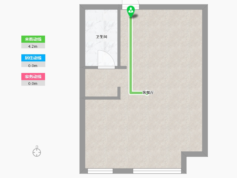 辽宁省-沈阳市-格林玫瑰湾58m²-38.91-户型库-动静线