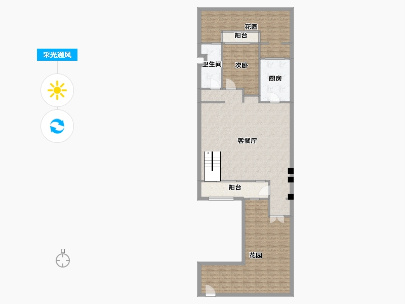 辽宁省-沈阳市-中粮花熙祥云164m²-130.01-户型库-采光通风