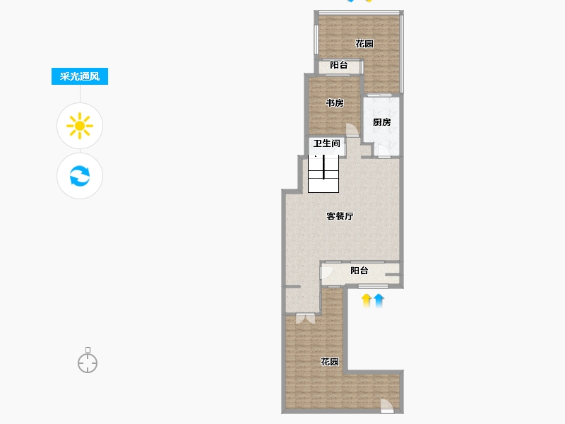 辽宁省-沈阳市-中粮花熙祥云159m²-128.87-户型库-采光通风