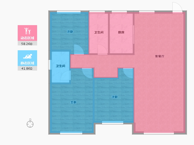 辽宁省-沈阳市-保利茉莉公馆120m²-91.90-户型库-动静分区