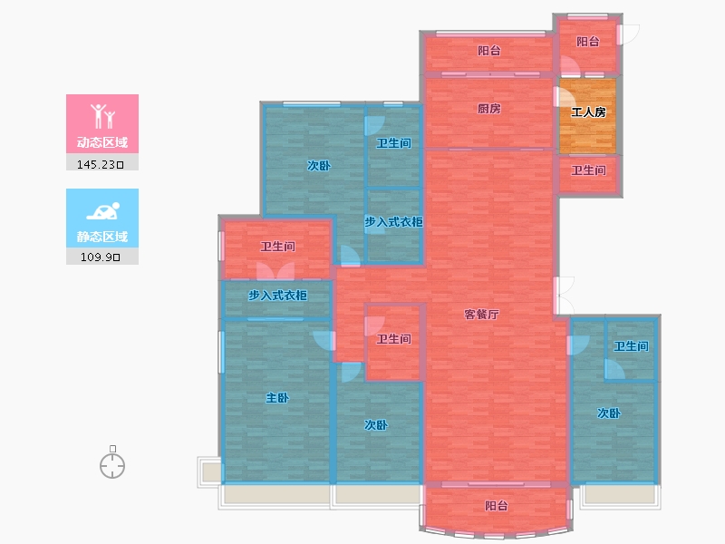 辽宁省-沈阳市-星河湾-240.97-户型库-动静分区