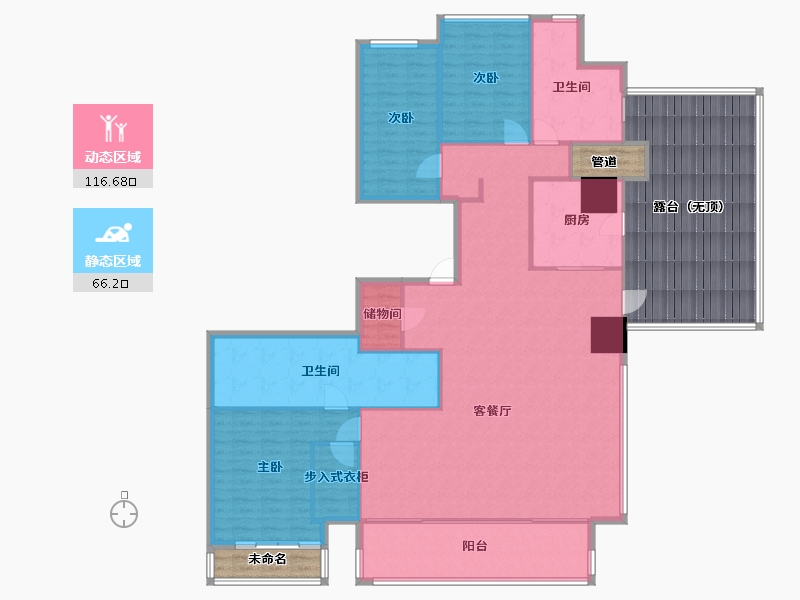 辽宁省-沈阳市-积水住宅裕沁府吉安路42-2号262m²-207.06-户型库-动静分区