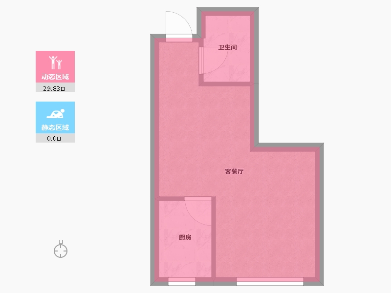 辽宁省-沈阳市-九洲御峯胜利南街189号（1）栋43m²-26.42-户型库-动静分区