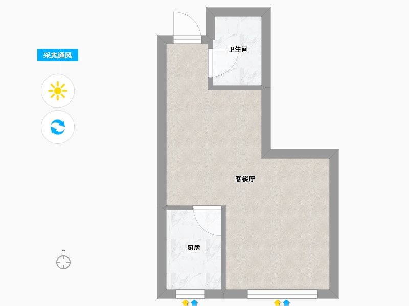 辽宁省-沈阳市-九洲御峯胜利南街189号（1）栋43m²-26.42-户型库-采光通风