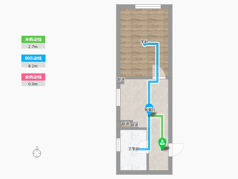 辽宁省-沈阳市-九洲御峯胜利南街189号（1）栋44m²-26.80-户型库-动静线