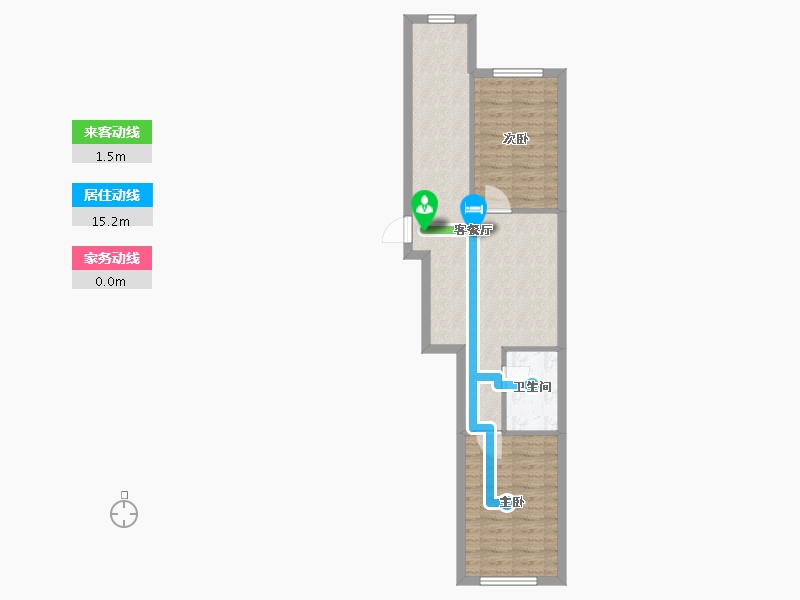 辽宁省-沈阳市-和平上河城胜利南街805-1号(16号楼）72m²-53.78-户型库-动静线