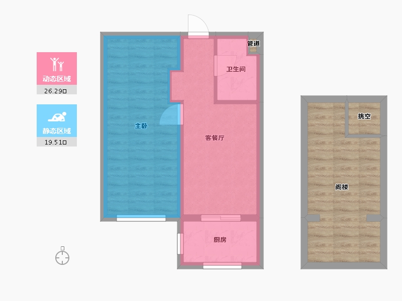 辽宁省-沈阳市-和平上河城胜利南街805-1号(16号楼）57m²-56.89-户型库-动静分区