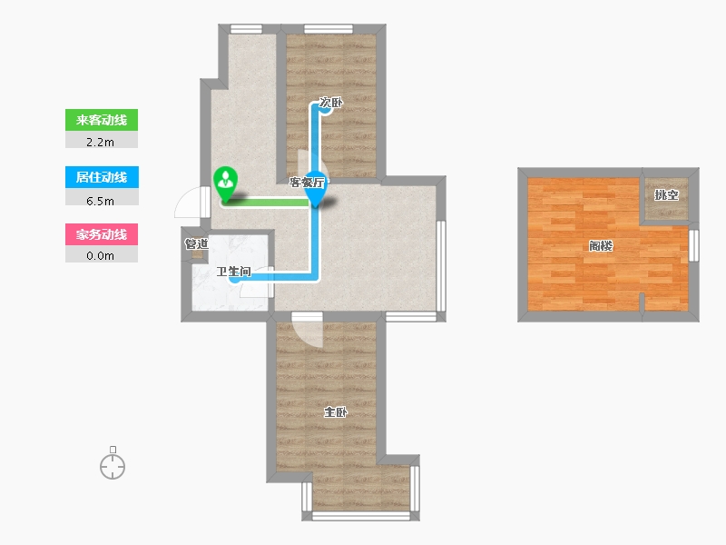 辽宁省-沈阳市-和平上河城胜利南街（14,15,10）号楼70m²-58.27-户型库-动静线