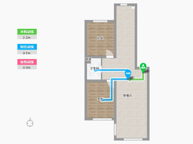 辽宁省-沈阳市-和平上河城胜利南街805-6号（22号楼）85m²-69.52-户型库-动静线