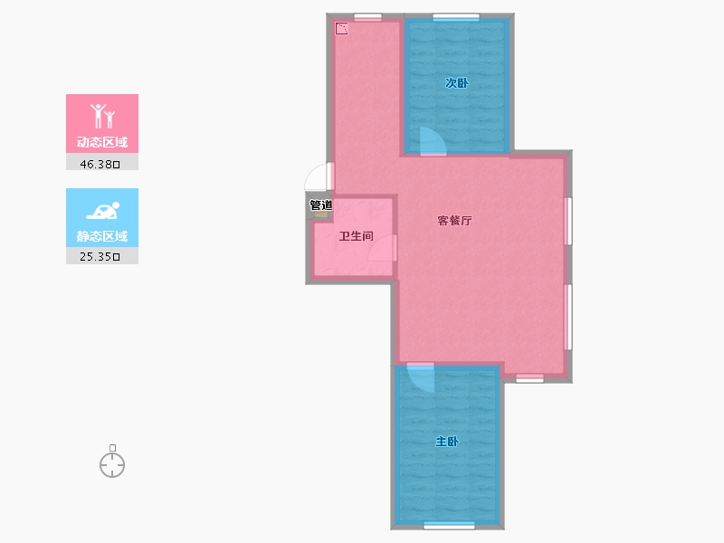 辽宁省-沈阳市-和平上河城胜利南街805-6号（22号楼）81m²-64.80-户型库-动静分区