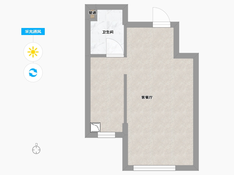 辽宁省-沈阳市-和平上河城胜利南街805-22号（18号楼）40m²-25.86-户型库-采光通风