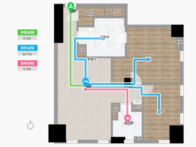 辽宁省-沈阳市-积水住宅裕沁府吉安路42-2号120m²-70.48-户型库-动静线