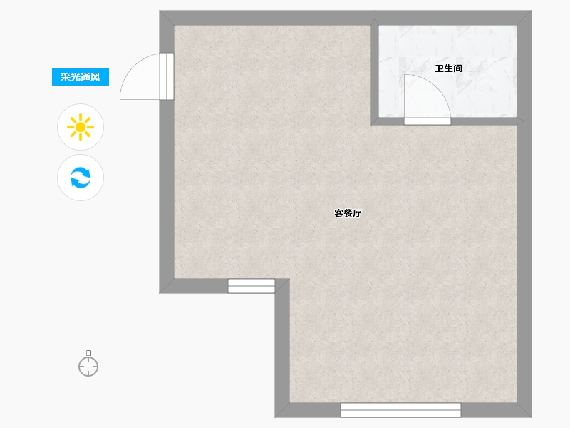 辽宁省-沈阳市-沈阳恒大世界城南京北街（11,8,4,5,）号楼48m²-32.84-户型库-采光通风