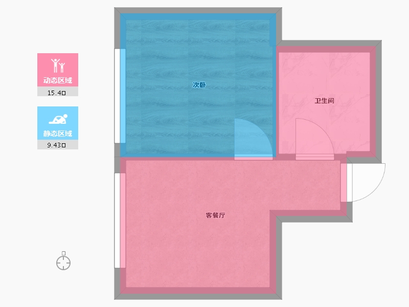 辽宁省-沈阳市-沈阳恒大世界城南京北街（11,8,4,5）号楼41m²-21.88-户型库-动静分区