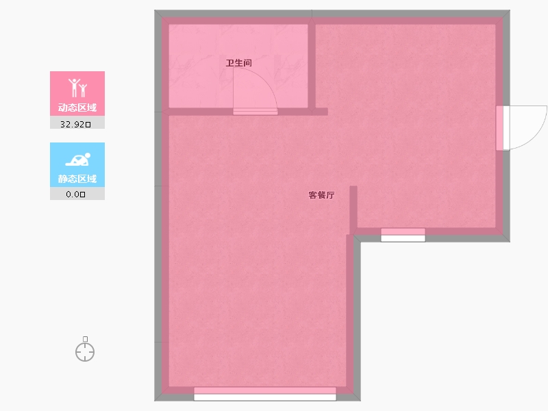 辽宁省-沈阳市-沈阳恒大世界城南京北街（11,8,4,5）号楼48m²-29.62-户型库-动静分区