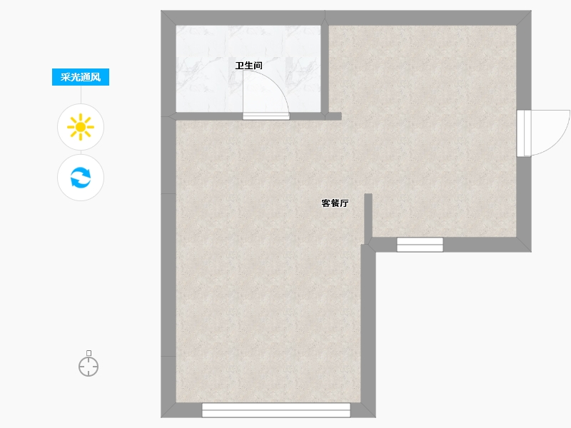 辽宁省-沈阳市-沈阳恒大世界城南京北街（11,8,4,5）号楼48m²-29.62-户型库-采光通风