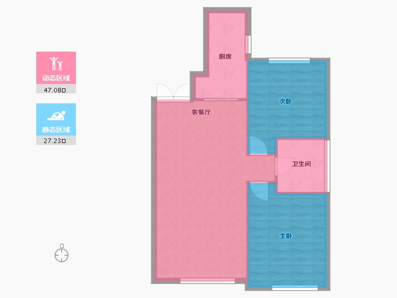 辽宁省-沈阳市-沈阳恒大世界城南京北街（12，9）号楼104m²-68.18-户型库-动静分区