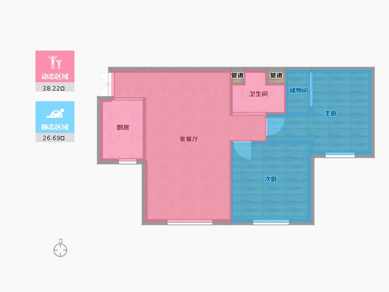 辽宁省-沈阳市-沈阳恒大世界城南京北街（11,8,4,5）号楼94m²-59.51-户型库-动静分区