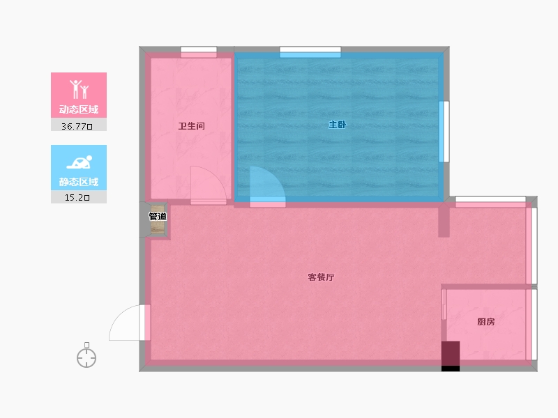 辽宁省-沈阳市-外滩叁号长白四街229-4号(5号楼)67m²-46.79-户型库-动静分区