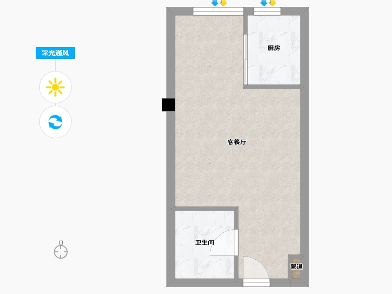 辽宁省-沈阳市-外滩叁号长白四街229-4号(5号楼)39m²-29.02-户型库-采光通风