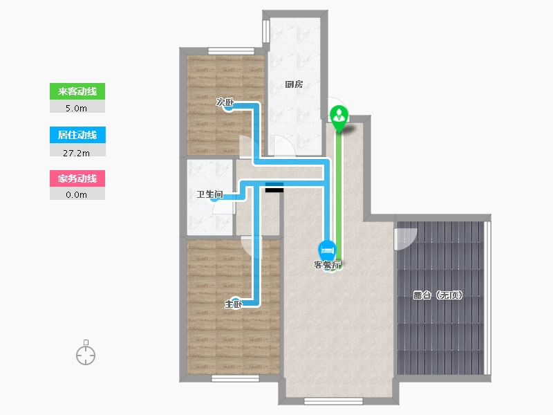 辽宁省-沈阳市-外滩叁号长白四街(3,5,7,9,4)号楼130m²-93.92-户型库-动静线