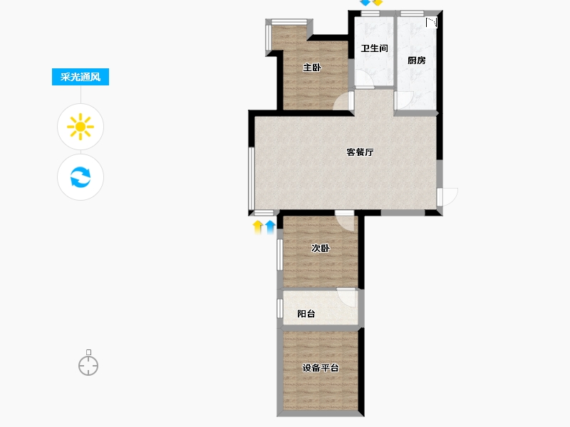 辽宁省-沈阳市-外滩叁号长白四街(2,5,9,11)号楼99m²-78.49-户型库-采光通风