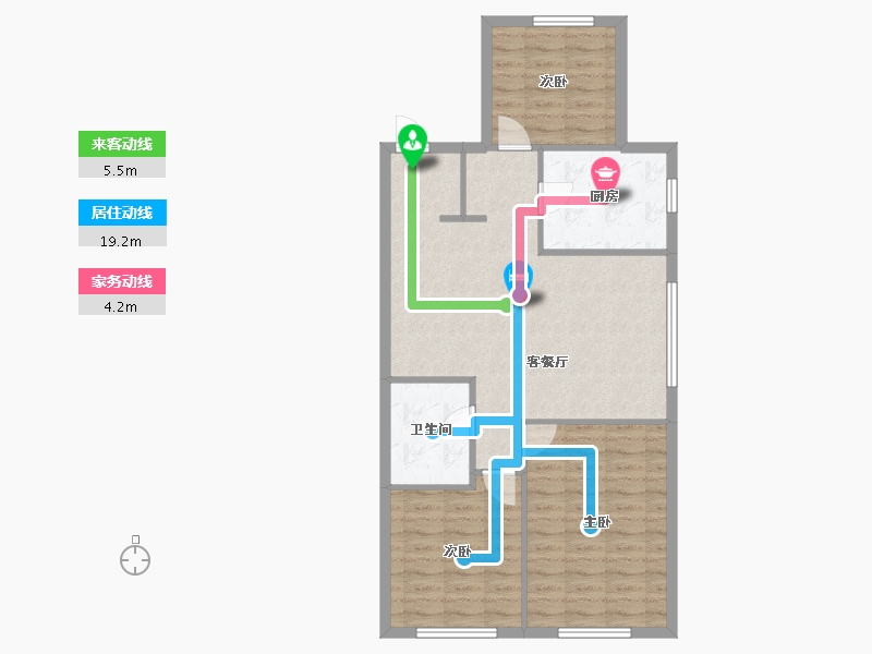 辽宁省-沈阳市-中海和平之门108m²-80.22-户型库-动静线