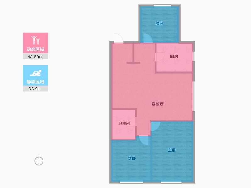 辽宁省-沈阳市-中海和平之门108m²-80.22-户型库-动静分区