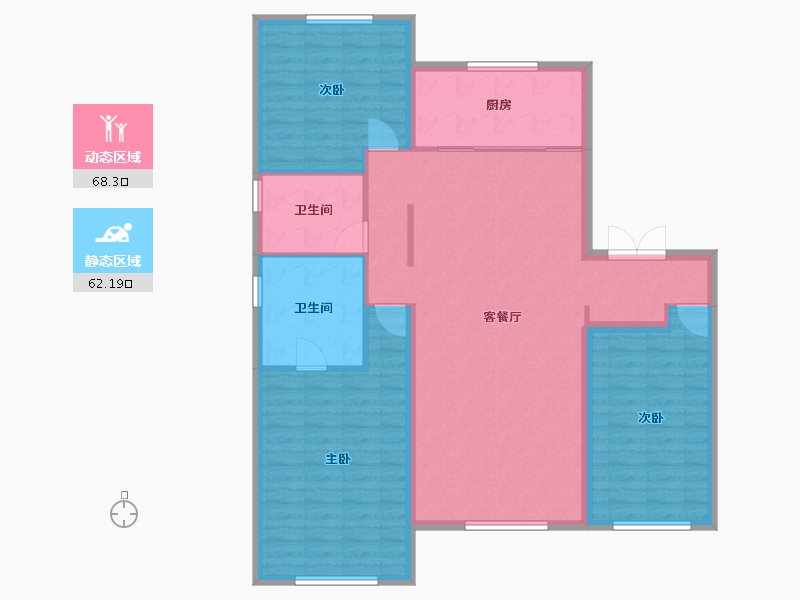 辽宁省-沈阳市-中海和平之门152m²-119.35-户型库-动静分区