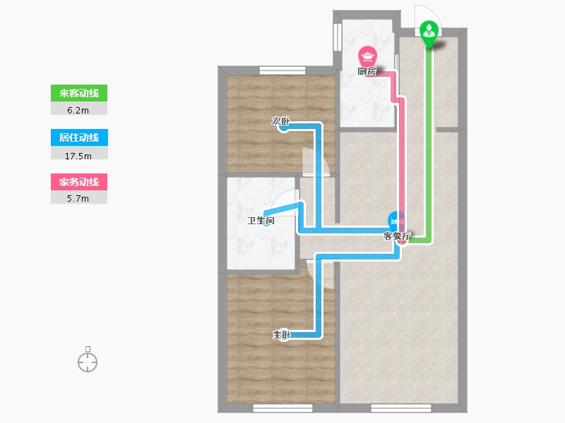 辽宁省-沈阳市-中海和平之门90m²-65.43-户型库-动静线