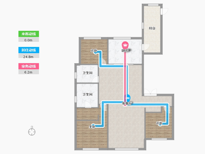 辽宁省-沈阳市-中海和平之门145m²-123.39-户型库-动静线