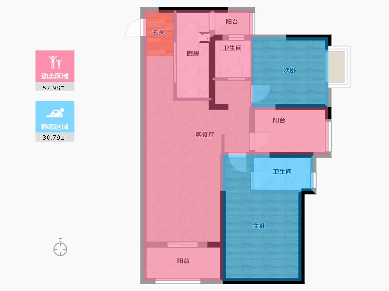 广东省-广州市-广州融创文旅城-77.85-户型库-动静分区