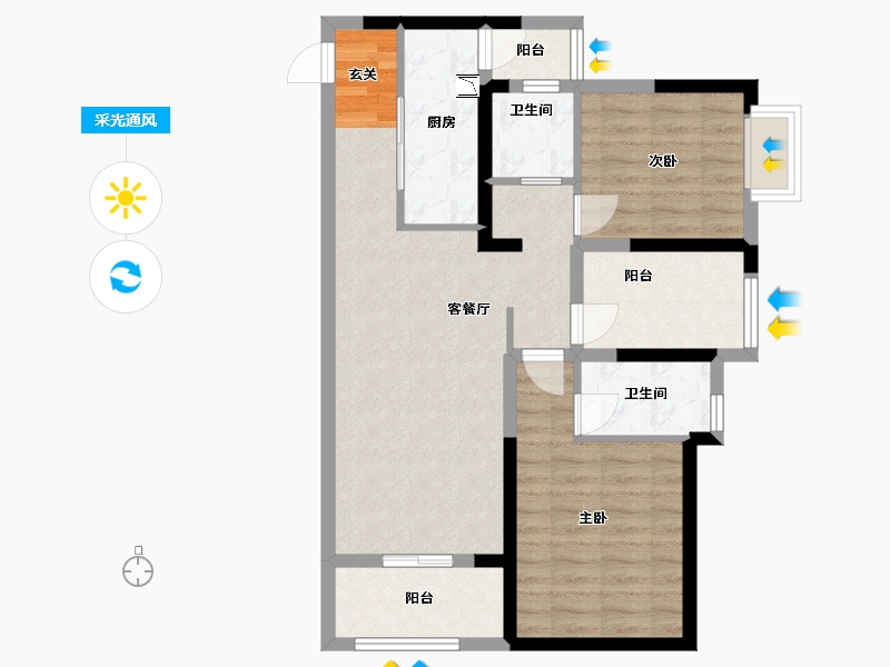 广东省-广州市-广州融创文旅城-77.85-户型库-采光通风