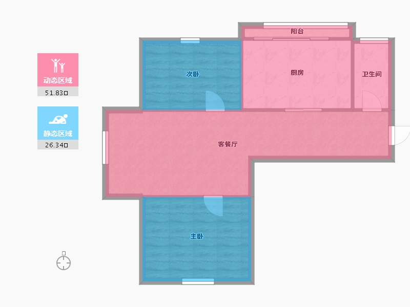 辽宁省-沈阳市-大学经典89m²-71.20-户型库-动静分区