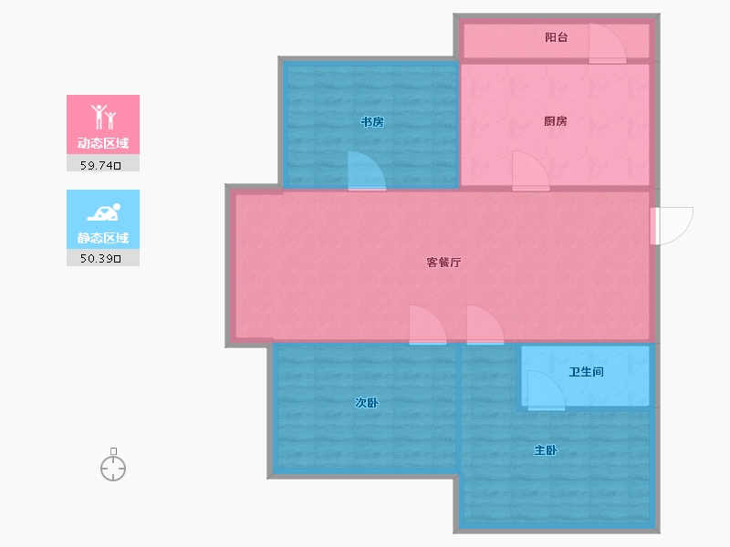 辽宁省-沈阳市-大学经典127m²-101.60-户型库-动静分区