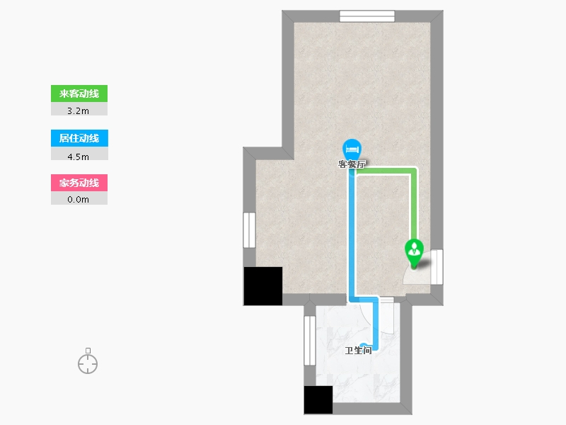 辽宁省-沈阳市-岐山书苑岐山中路19-1号（1号楼）27m²-21.86-户型库-动静线