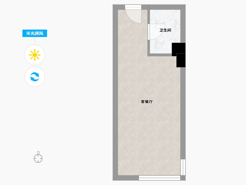 辽宁省-沈阳市-岐山书苑岐山中路19-2（2号楼）32m²-25.60-户型库-采光通风