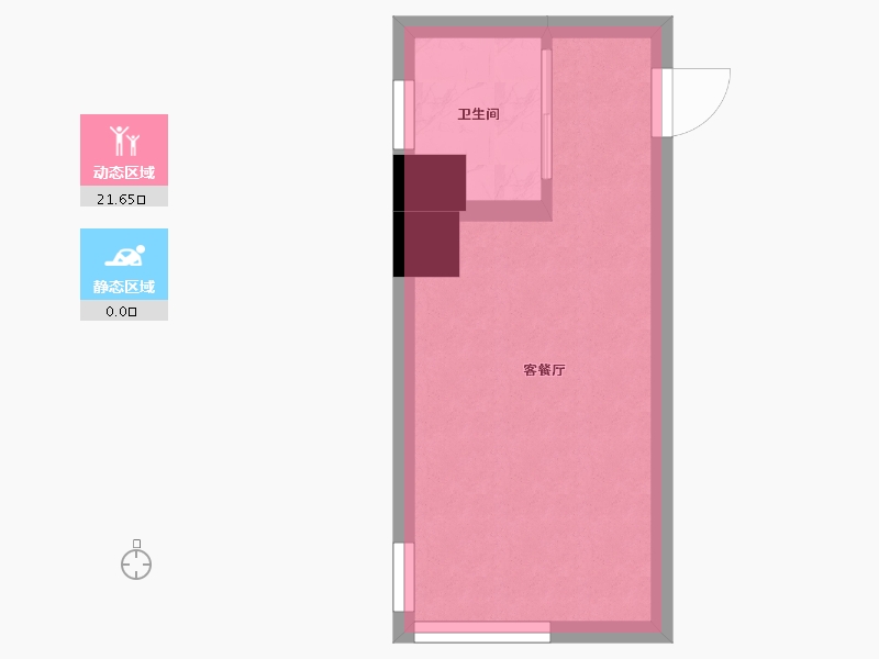 辽宁省-沈阳市-岐山书苑岐山中路19-1号（1号楼）22m²-18.36-户型库-动静分区