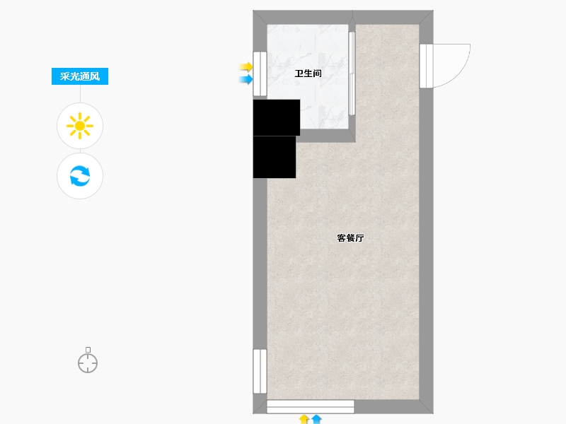 辽宁省-沈阳市-岐山书苑岐山中路19-1号（1号楼）22m²-18.36-户型库-采光通风