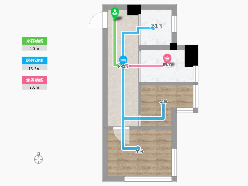 辽宁省-沈阳市-岐山书苑岐山中路19-2（2号楼）35m²-27.99-户型库-动静线