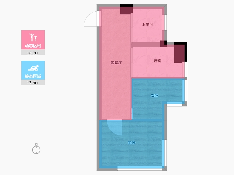 辽宁省-沈阳市-岐山书苑岐山中路19-2（2号楼）35m²-27.99-户型库-动静分区