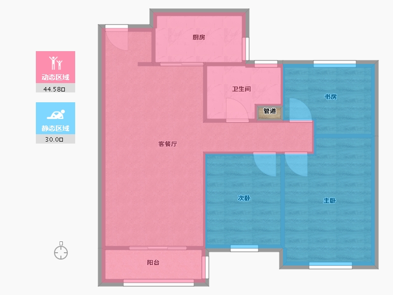 辽宁省-沈阳市-金科集美天城94m²-67.86-户型库-动静分区