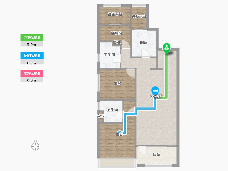 辽宁省-沈阳市-郡源悦城黄河北大街（3,2,16）号楼109m²-85.97-户型库-动静线