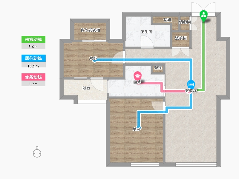 辽宁省-沈阳市-乐天圣苑109m²-71.40-户型库-动静线