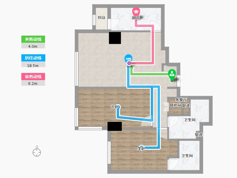 辽宁省-沈阳市-乐天圣苑122m²-77.60-户型库-动静线